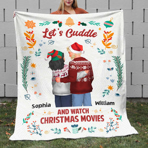 Let's Cuddle, Personalized Blanket, Gifts For Him Gifts For Her - Blanket - GoDuckee