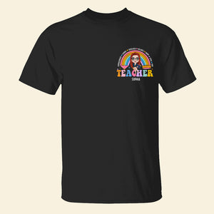 Personalized Gifts For Teacher Shirt 02NADT220624HH Rainbows - Shirts - GoDuckee
