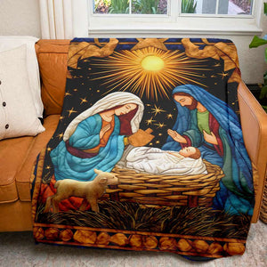 Christmas Gifts For Christians Blanket, Jesus Christ Nativity Quilt Art Effect 01QHMH120924 - Blanket - GoDuckee