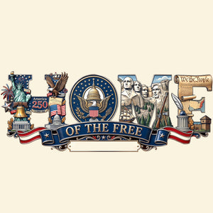 Proud Anniversary Home Of The Free Acrylic Sign, Personalized Decor Gifts For Patriots 04qhqn020626 - Acrylic Sign - GoDuckee