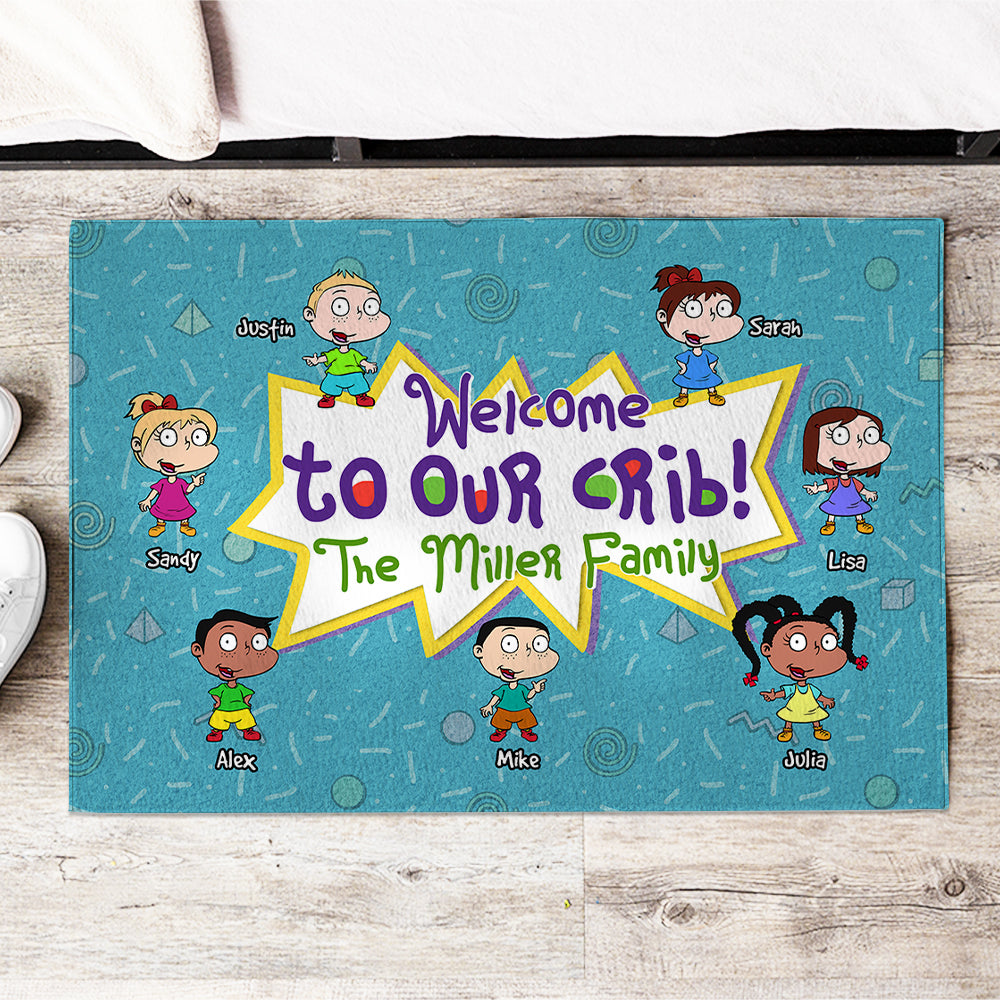 Personalized Gift For Family Welcome To Our Crib 01NAHN190124TM - Doormats - GoDuckee