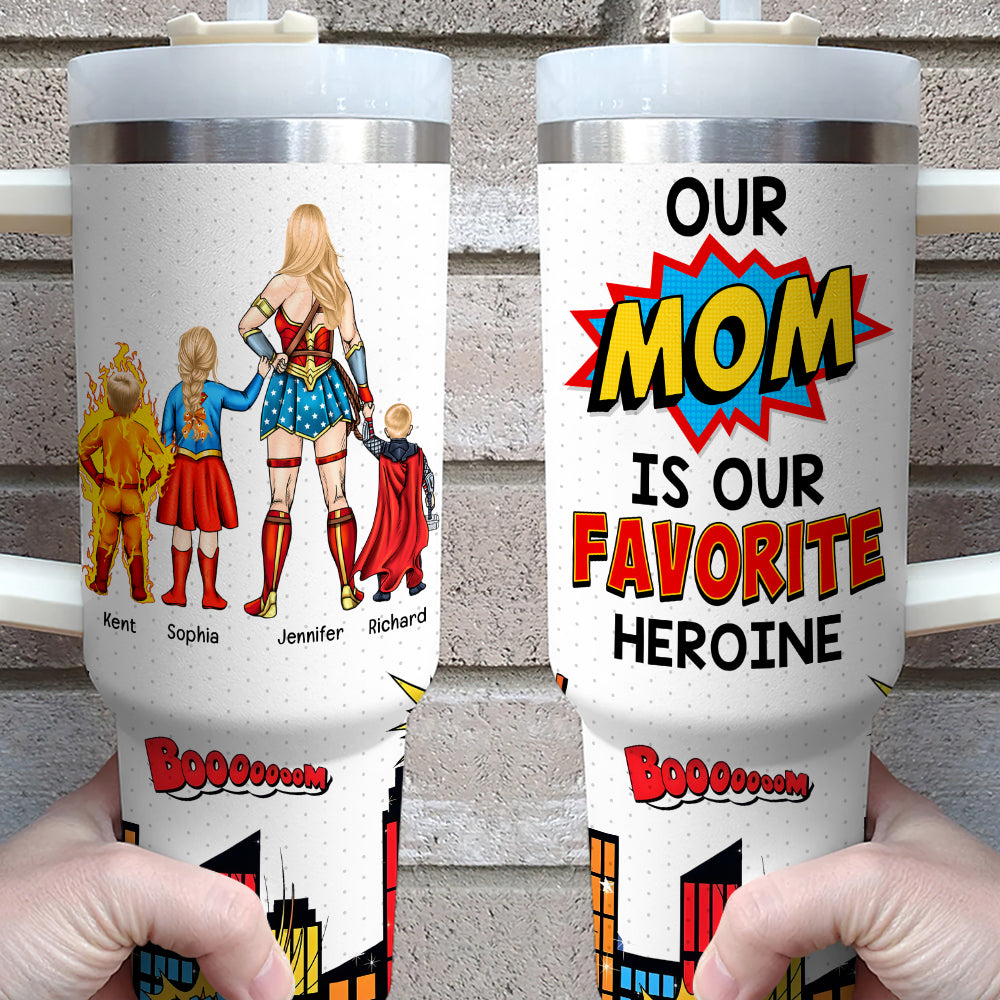 Personalized Gifts For Mom Tumbler Our Mom Is Our Favorite 06ohqn300324pa - Tumbler Cups - GoDuckee