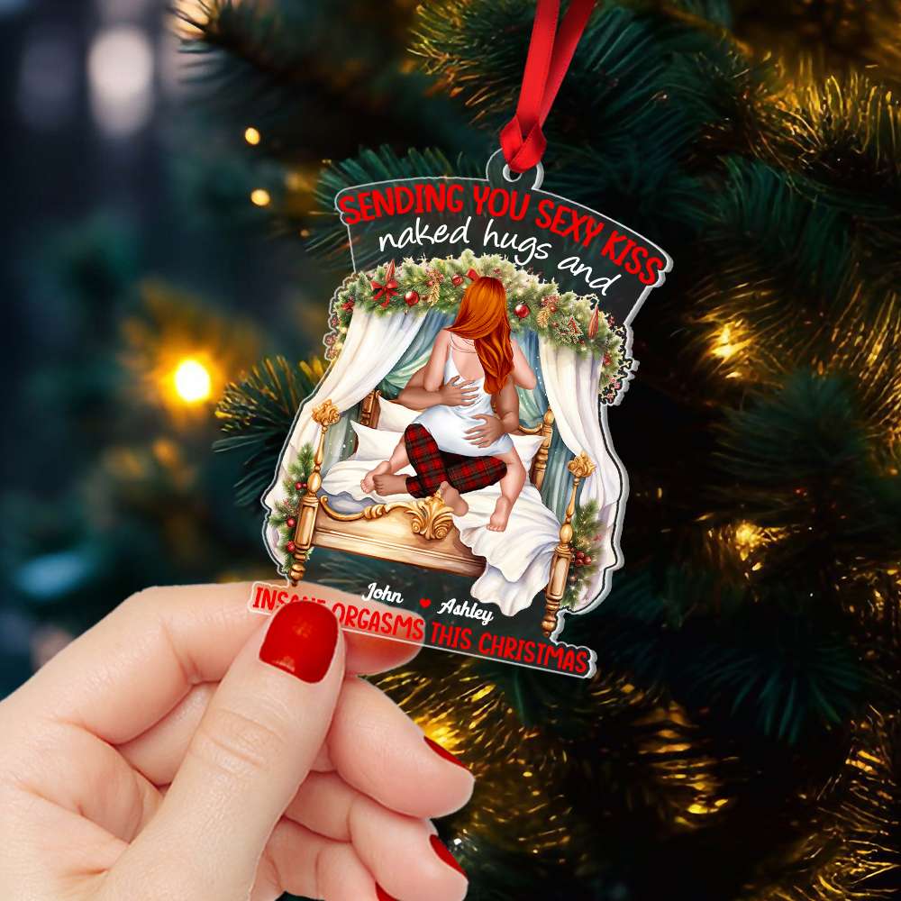 Personalized Funny Naked Lady Naughty Christmas Ornament, Mom Gift