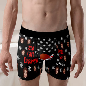 Custom Photo Gifts For Men , Big Gift Energy Funny Men's Boxers 04todc140824 - Boxer Briefs - GoDuckee