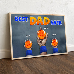 Personalized Gifts For Dad Canvas Print Best Dad Ever 02QHPU040424 - Canvas Print - GoDuckee