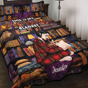 Personalized Gifts For Book Lovers Quilt Bed Set Reading Book Girl 03KAQN301224HG - Blanket - GoDuckee