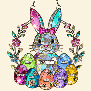 Personalized Easter Gifts For Grandma Suncatcher Ornament 01natn060226 - Ornament - GoDuckee