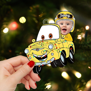 Custom Photo Gifts For Kids Christmas Cartoon Car Ornament 03kapu141124 - Ornament - GoDuckee