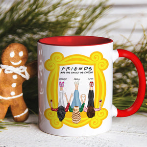 Friends Are The Family We Choose, Gift For Friends, Personalized Accent Mug, Bestie Together Ornament, Christmas Gift 04NAHN171123HH - Coffee Mug - GoDuckee