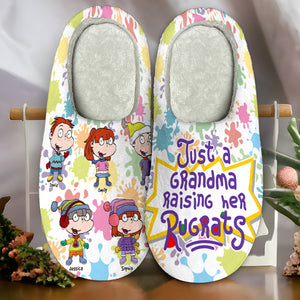 Personalized Gifts For Grandma Home Slippers Cartoon Characters 06TGQN071124HG - Shoes - GoDuckee
