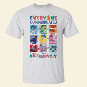 Autism Awareness Shirt Everyone Communicates Differently 02hupu240225 - Shirts - GoDuckee