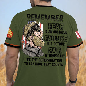 Custom Military Rank Gifts For Veteran Lapel Shirt One Day At A Time 02toqn110724 - Shirts - GoDuckee