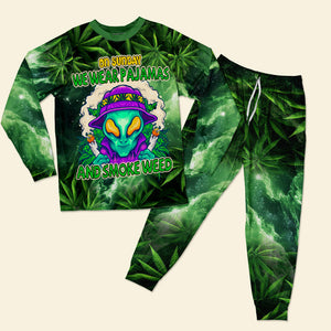 Gifts For Weed Lovers Pajama Set 03totn051224 On Sunday We Smoke Weed - Pajama Set - GoDuckee