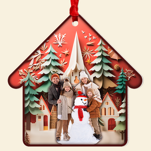 Custom Photo Gifts For Family Christmas Ornament 04xqpu090924 - Ornament - GoDuckee