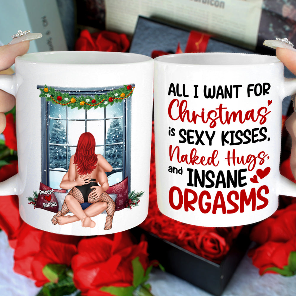 Personalized Mug - Hugging Couple Christmas - All I Want For Christmas Is  You - Valentine's Day Gifts, Couple Gifts, Valentine Mug, Gifts For Her, Him