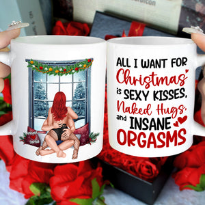 Romantic Couple, All I Want For Christmas Is Sexy Kisses, Personalized Coffee Mug, Couple Gifts, Gifts For Him/Her, Unique Christmas Gifts - Coffee Mug - GoDuckee
