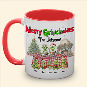 Merry Christmas, Personalized Accent Mug CC-02HTTN090923, Christmas Gift For Family - Coffee Mug - GoDuckee