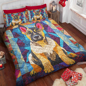 German Shepherds Dog Christmas Quilt Bed Set Gifts For Dog Lovers 04HUDT061124 - Blanket - GoDuckee