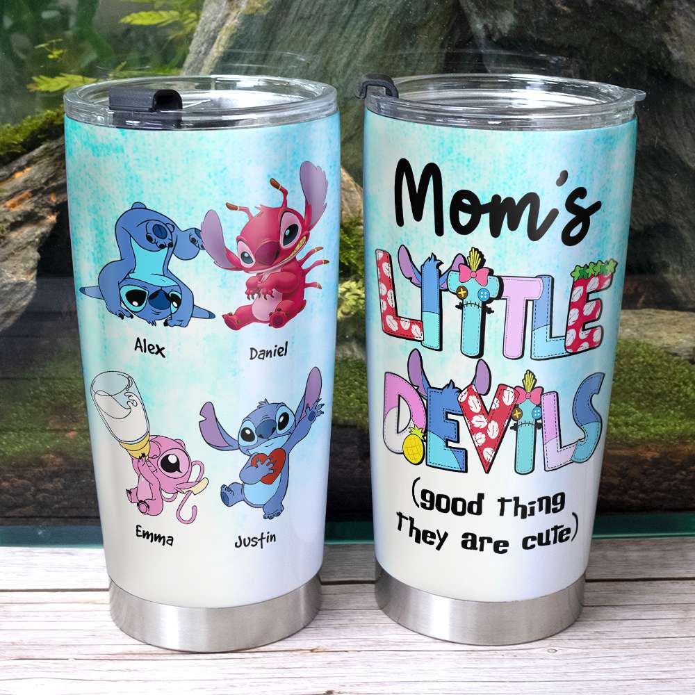 Personalized Gifts For Mom Tumbler Mom's Little Devils 01qhhn290124 - Tumbler Cups - GoDuckee