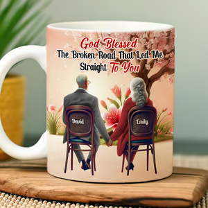 Personalized Gifts For Couple Coffee Mug God Blessed The Broken Road 03ohpu161224 - Coffee Mug - GoDuckee