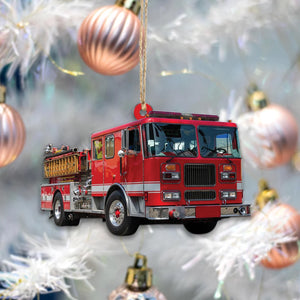 Custom Photo Gifts For Firefighter, Upload Photo Christmas Ornament 06pgvp140924 - Ornament - GoDuckee