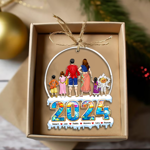 Personalized Gifts For Family Acrylic Ornament 01achu280924pa - Ornament - GoDuckee