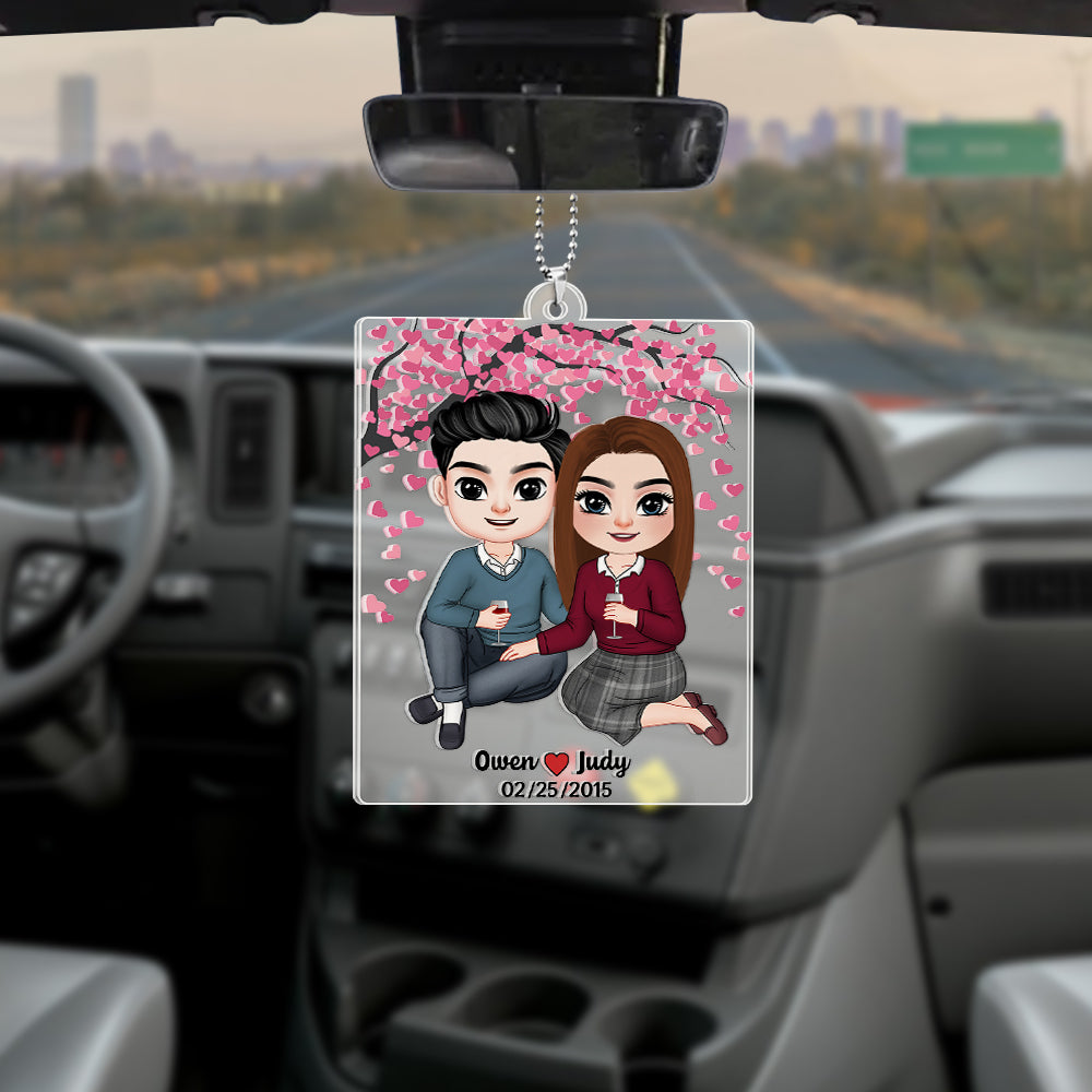 Couple-Personalized Ornament - Acrylic Custom Shape Ornament- Gift For Her/ Gift For Him- Car Ornament - Ornament - GoDuckee
