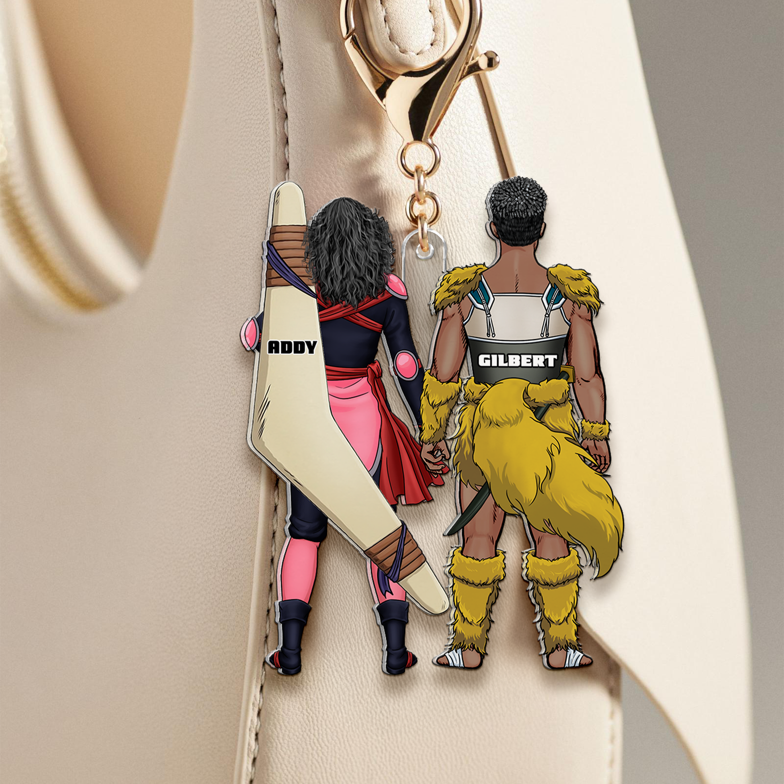 Personalized Gifts For Couple Keychain Anime Couple 06QHHU130125PA - Keychains - GoDuckee