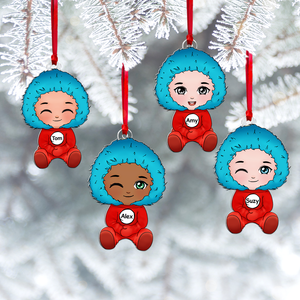 Personalized Christmas Gifts Cute Chibi Girl Acrylic Ornament 04QHHU301124 - Ornament - GoDuckee