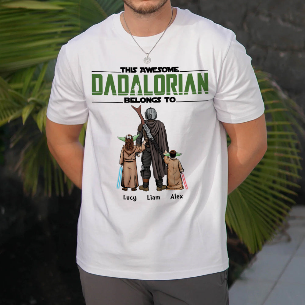 This Awesome Dadalorian Belongs To, Personalized Shirt, Gift For Dads, 01huhu310523hh - Shirts - GoDuckee