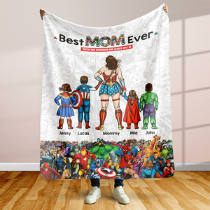 Personalized Gifts For Mom Blanket Best Mom Ever Mother's Day 01ACHU210325PA - Blanket - GoDuckee