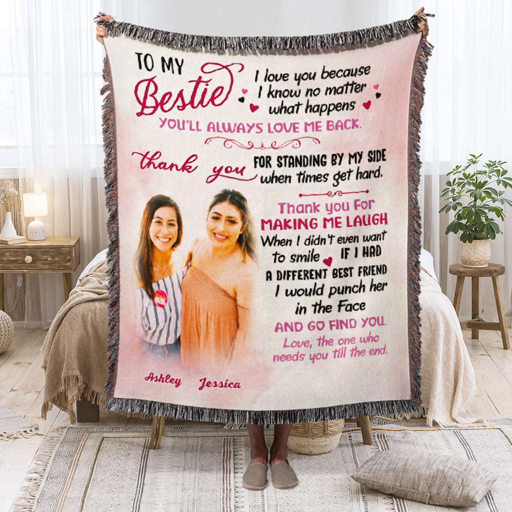 Standing By My Side, Personalized Woven Blanket, Gifts For Besite - Blanket - GoDuckee