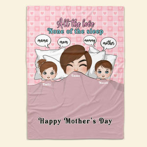 Personalized Gifts For Mom Blanket All The Love None Of The Sleep 03KAMH310124HH - Blankets - GoDuckee