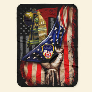 Personalized Gifts For Firefighter Blanket 01PJPU020824 - Blanket - GoDuckee