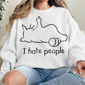 Gifts For Cat Lover Shirt I Hate People 03ACPU010325 - Shirts - GoDuckee
