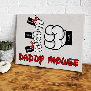 Personalized Gifts For Dad Poster Daddy Mouse 04QHTN150524 Father's Day - Canvas Print - GoDuckee