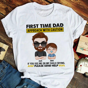 First Time Dad- Gift For Dad-Personalized Shirt-Dad Shirt - Shirts - GoDuckee