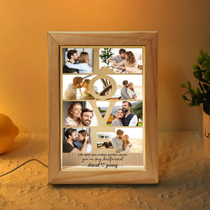 Life With You Makes Perfect Sense, Custom Photo Picture Frame Light Box, Valentine Gift, Couple Gift, 01NAPO291223 - - GoDuckee