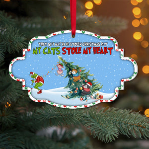 Cats, Cats Stole My Heart, Personalized Ornament, Christmas Gift For Cat Lovers, 01HTPO191023 - Ornament - GoDuckee
