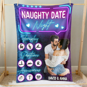 Naughty Date Night, Funny Custom Couple Photo 04TOTN151223 Blanket - Blanket - GoDuckee