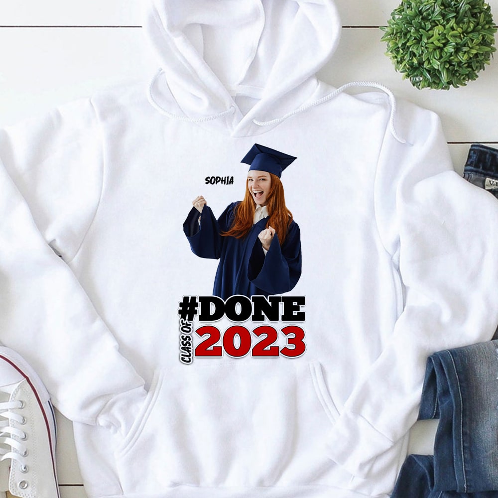 Custom Photo Graduation Shirt, Senior 2023, Personalized Name Graduation Shirt, 02OHPO021223 - Shirts - GoDuckee