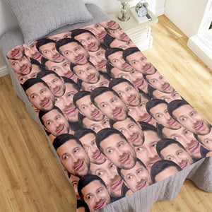 Custom Photo Face Blanket- Funny Face Gift- Funny Blankets for All Ages - Blanket - GoDuckee