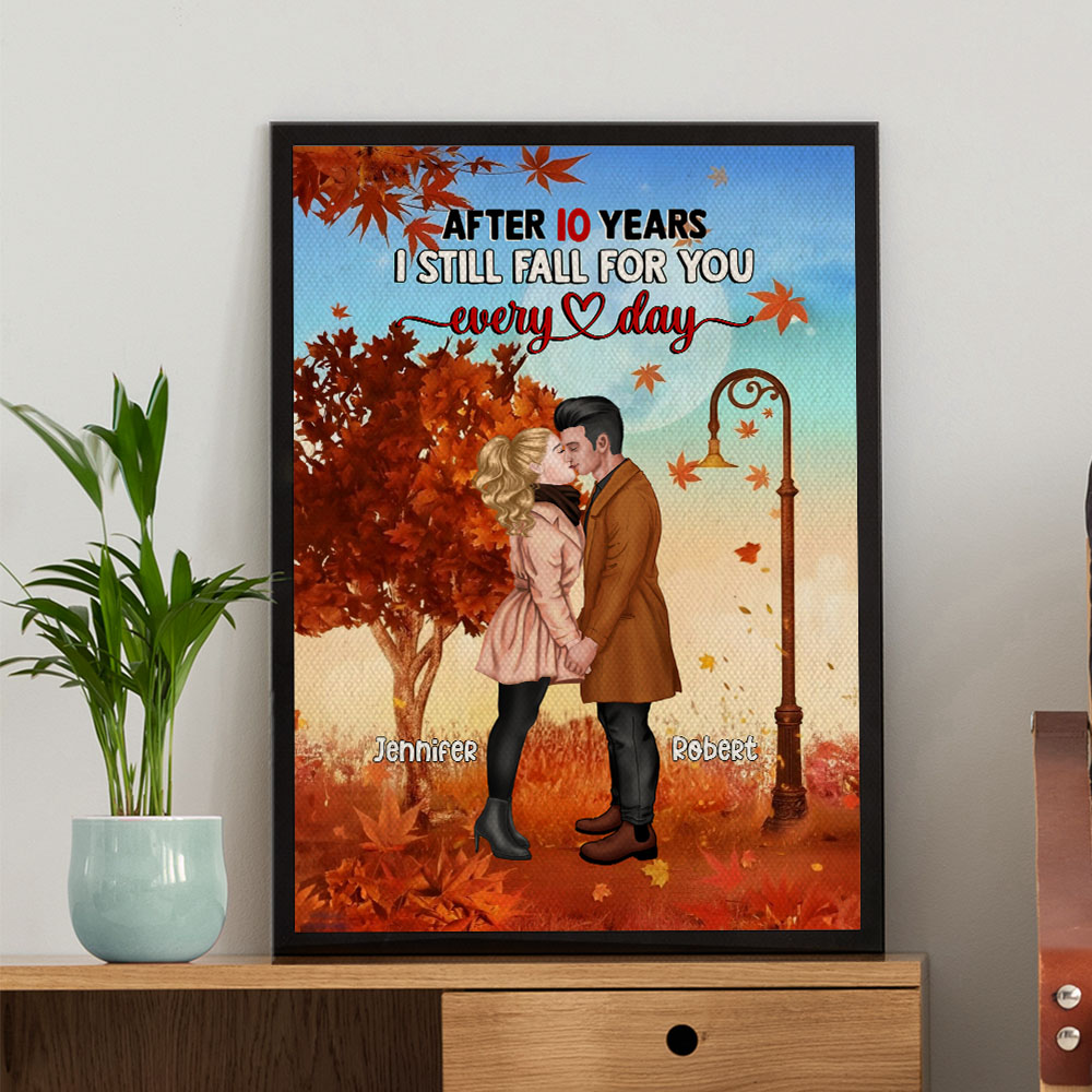 Couple, I Still Fall For You Every Day, Personalized Canvas, Gifts For Couple