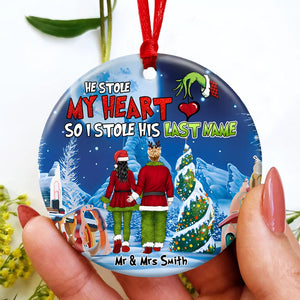 Couple, He Stole My Heart, Personalized Ornament, Christmas Gifts For Couple, 05HTPO270923HH - Ornament - GoDuckee