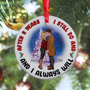 Personalized Couple Ceramic Ornament - Christmas Gift For Couple - 04OHPO061123PA - Ornament - GoDuckee