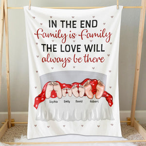 The Love Will Always Be There- Personalized Blanket- Gift For Family- Family Feet Under Blanket - Blanket - GoDuckee