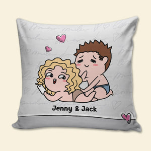 Couple, I Love You From The Bottom Of My Heart, Personalized Pillow, Gift For Couple - Pillow - GoDuckee