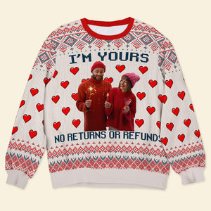 Custom Photo Gifts For Couple Christmas Ugly Sweater 01pgtn081024 - Ugly Christmas Sweater - GoDuckee