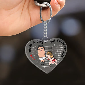 Couple, You're A D*ck, Personalized Keychain, Gift For Couple - Keychains - GoDuckee