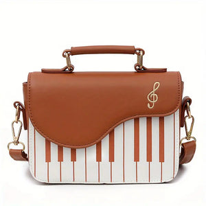 Women's Piano-Shaped Crossbody PU Leather Bag 11ACXX270824 - - GoDuckee